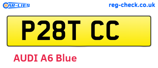 P28TCC are the vehicle registration plates.