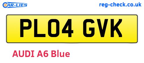 PL04GVK are the vehicle registration plates.