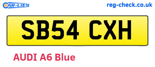 SB54CXH are the vehicle registration plates.
