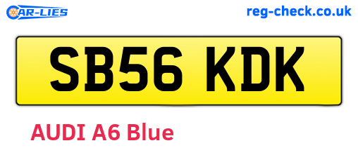 SB56KDK are the vehicle registration plates.