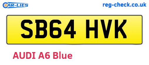 SB64HVK are the vehicle registration plates.