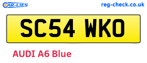 SC54WKO are the vehicle registration plates.