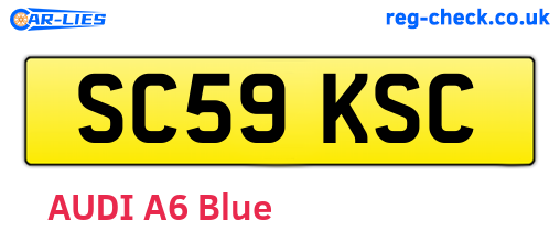 SC59KSC are the vehicle registration plates.