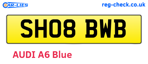 SH08BWB are the vehicle registration plates.