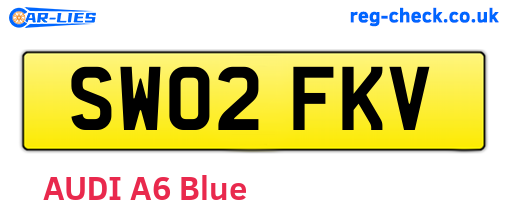 SW02FKV are the vehicle registration plates.