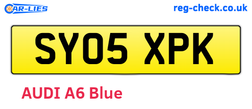 SY05XPK are the vehicle registration plates.