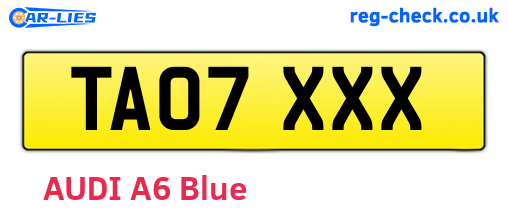 TA07XXX are the vehicle registration plates.