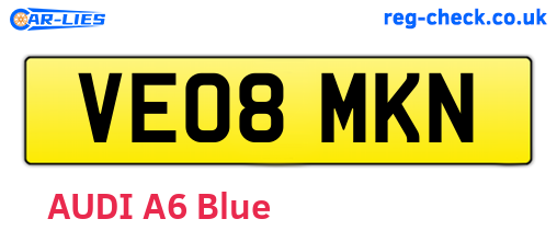 VE08MKN are the vehicle registration plates.