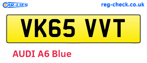 VK65VVT are the vehicle registration plates.