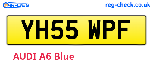 YH55WPF are the vehicle registration plates.