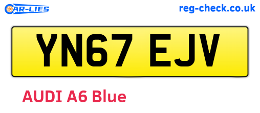 YN67EJV are the vehicle registration plates.