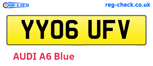YY06UFV are the vehicle registration plates.