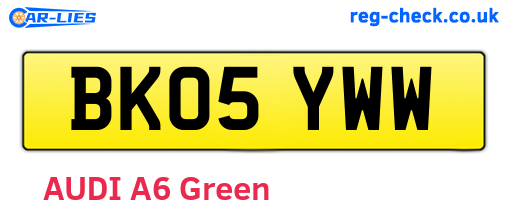 BK05YWW are the vehicle registration plates.