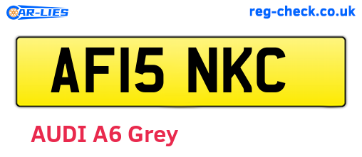 AF15NKC are the vehicle registration plates.