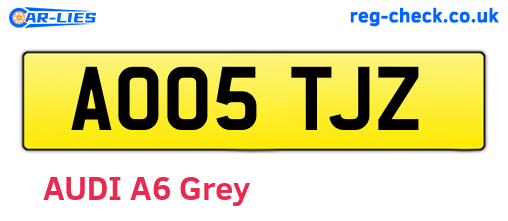 AO05TJZ are the vehicle registration plates.