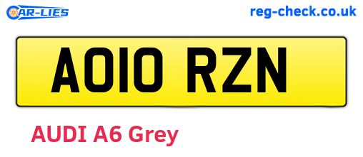 AO10RZN are the vehicle registration plates.