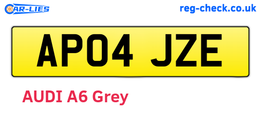 AP04JZE are the vehicle registration plates.