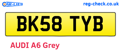 BK58TYB are the vehicle registration plates.