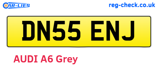 DN55ENJ are the vehicle registration plates.
