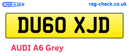 DU60XJD are the vehicle registration plates.