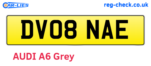 DV08NAE are the vehicle registration plates.