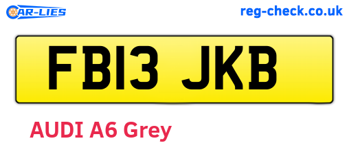 FB13JKB are the vehicle registration plates.