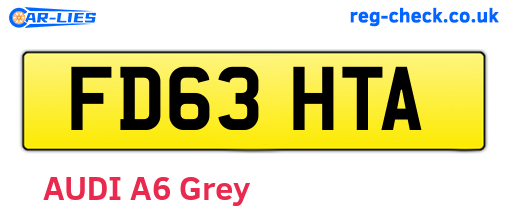 FD63HTA are the vehicle registration plates.