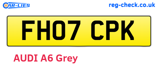 FH07CPK are the vehicle registration plates.