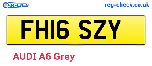 FH16SZY are the vehicle registration plates.
