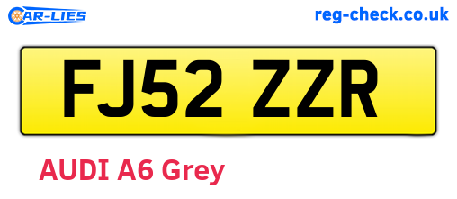 FJ52ZZR are the vehicle registration plates.