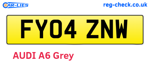 FY04ZNW are the vehicle registration plates.
