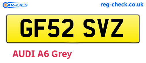 GF52SVZ are the vehicle registration plates.