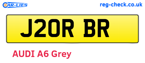 J20RBR are the vehicle registration plates.