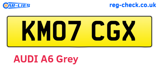 KM07CGX are the vehicle registration plates.