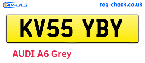KV55YBY are the vehicle registration plates.