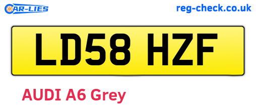 LD58HZF are the vehicle registration plates.