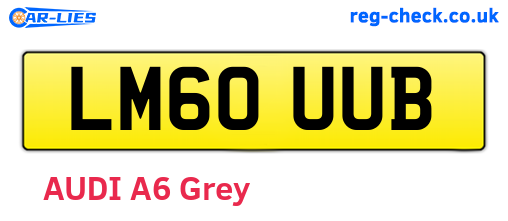 LM60UUB are the vehicle registration plates.
