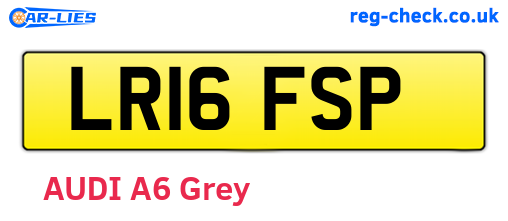 LR16FSP are the vehicle registration plates.