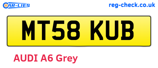 MT58KUB are the vehicle registration plates.