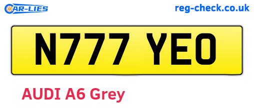 N777YEO are the vehicle registration plates.
