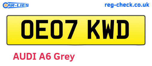 OE07KWD are the vehicle registration plates.