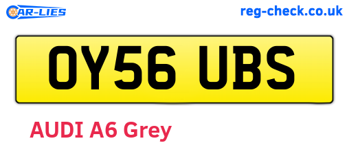 OY56UBS are the vehicle registration plates.