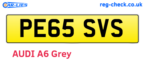 PE65SVS are the vehicle registration plates.