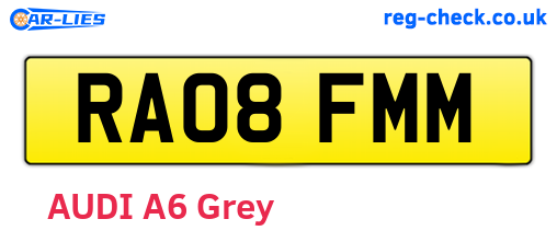 RA08FMM are the vehicle registration plates.