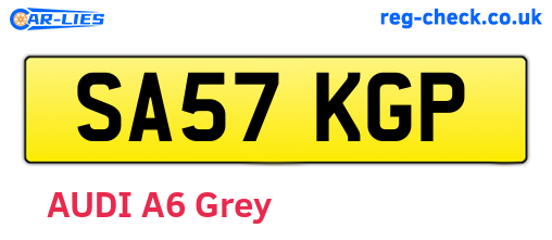 SA57KGP are the vehicle registration plates.