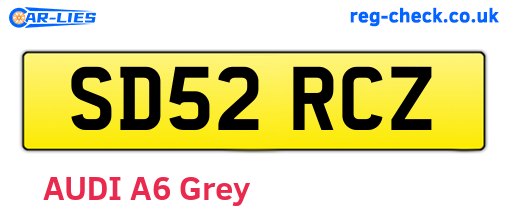SD52RCZ are the vehicle registration plates.