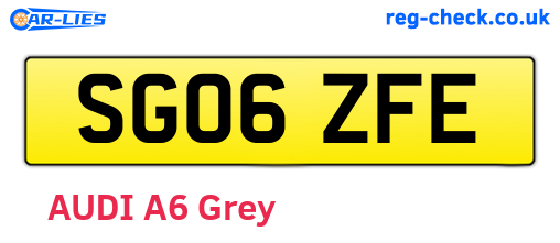 SG06ZFE are the vehicle registration plates.