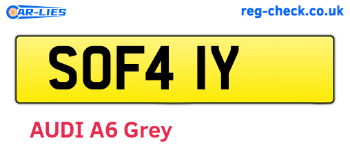 SOF41Y are the vehicle registration plates.