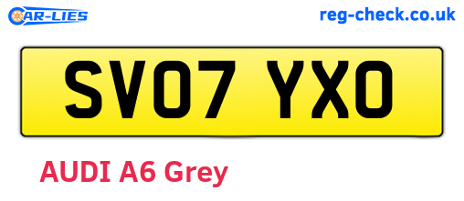 SV07YXO are the vehicle registration plates.