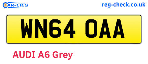 WN64OAA are the vehicle registration plates.